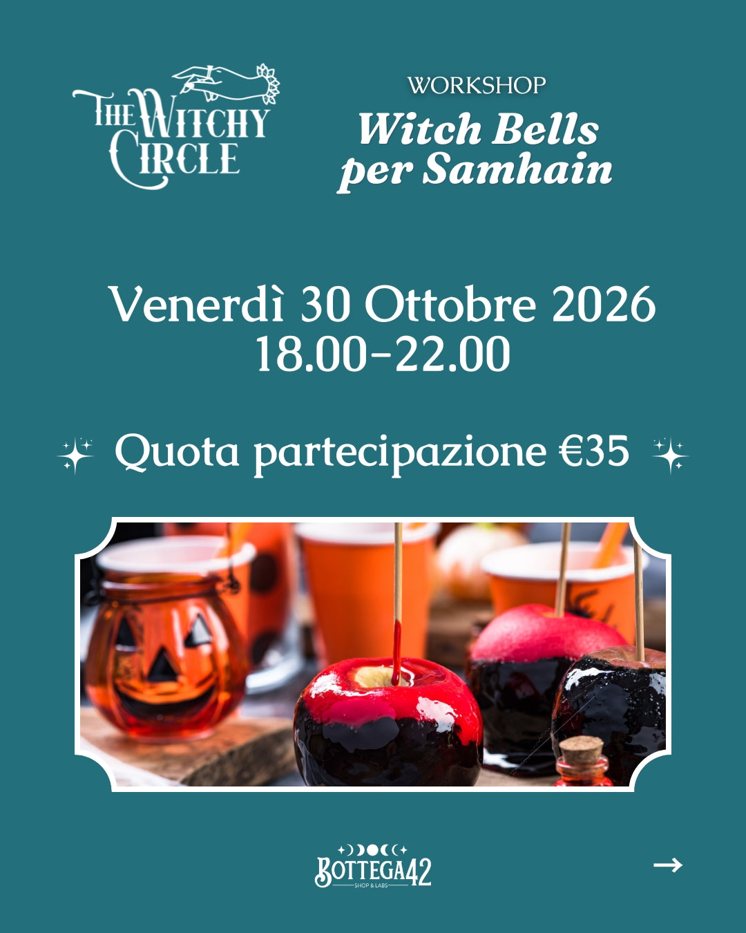 Witchy Circle - Witch Bells per Samhain, 30 ottobre 2026, laboratorio