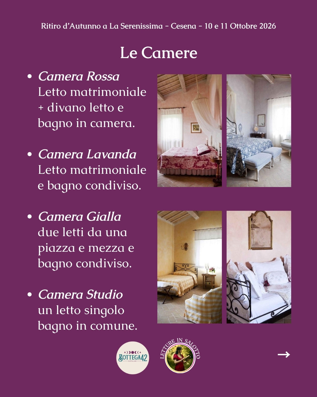 Ritiro d'Autunno - weekend arte e lettura - 10 e 11 ottobre 2026