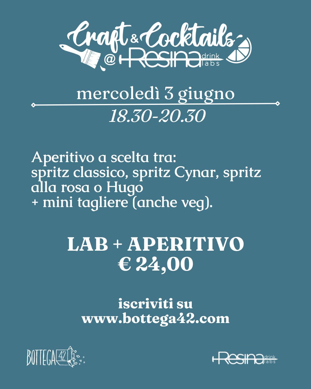 Aperitivo artistico Resina Craft And Cocktails - Ricami irriverenti su t-shirt - 03/06/2026