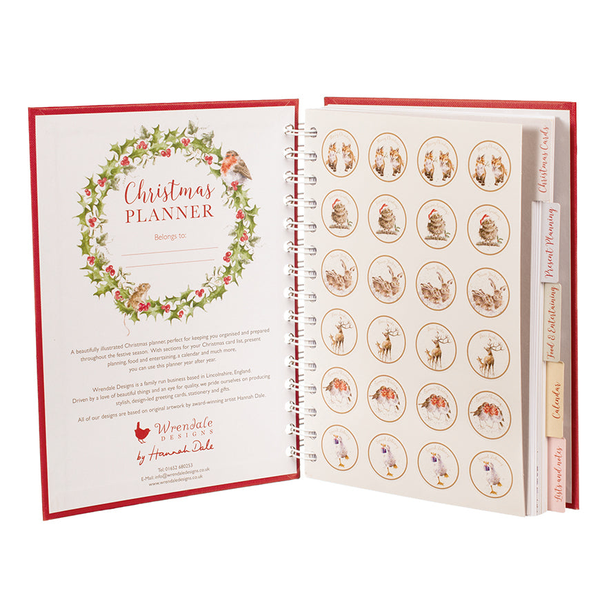 Planner di Natale, Christmas Planner Wrendale Designs, copertina rigida, illustrato