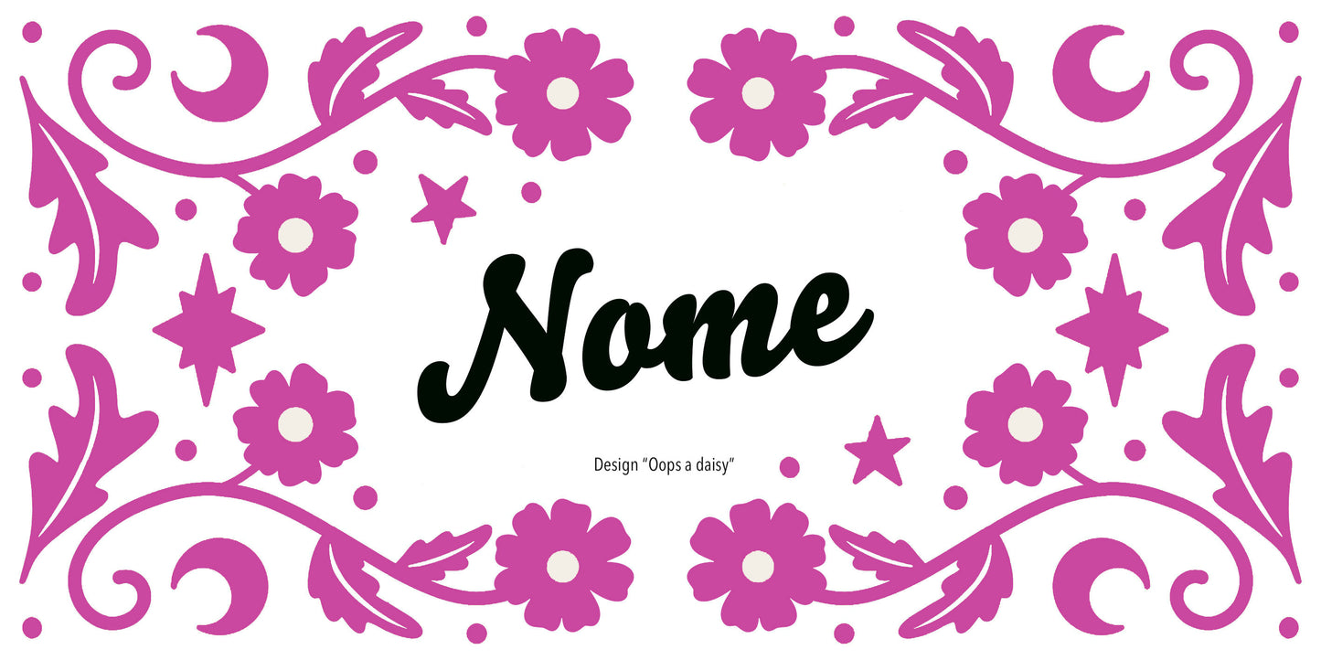 Bicchiere personalizzabile in vetro con tappo in bamboo e cannuccia
