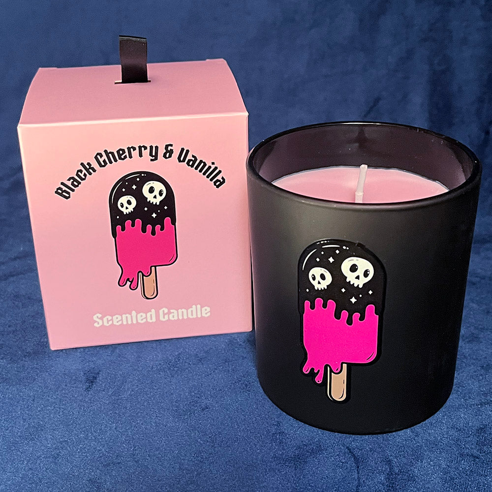 Candele profumate gotiche Summerween, Black Cherry and Vanilla Coconut and Coffins
