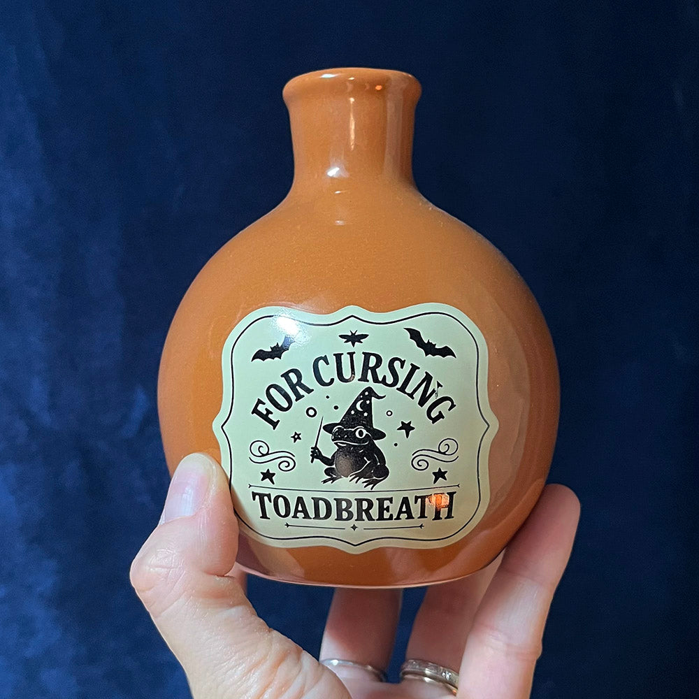 Vaso o porta candela "Magic Potion", bottiglia pozione in ceramica, colori vari