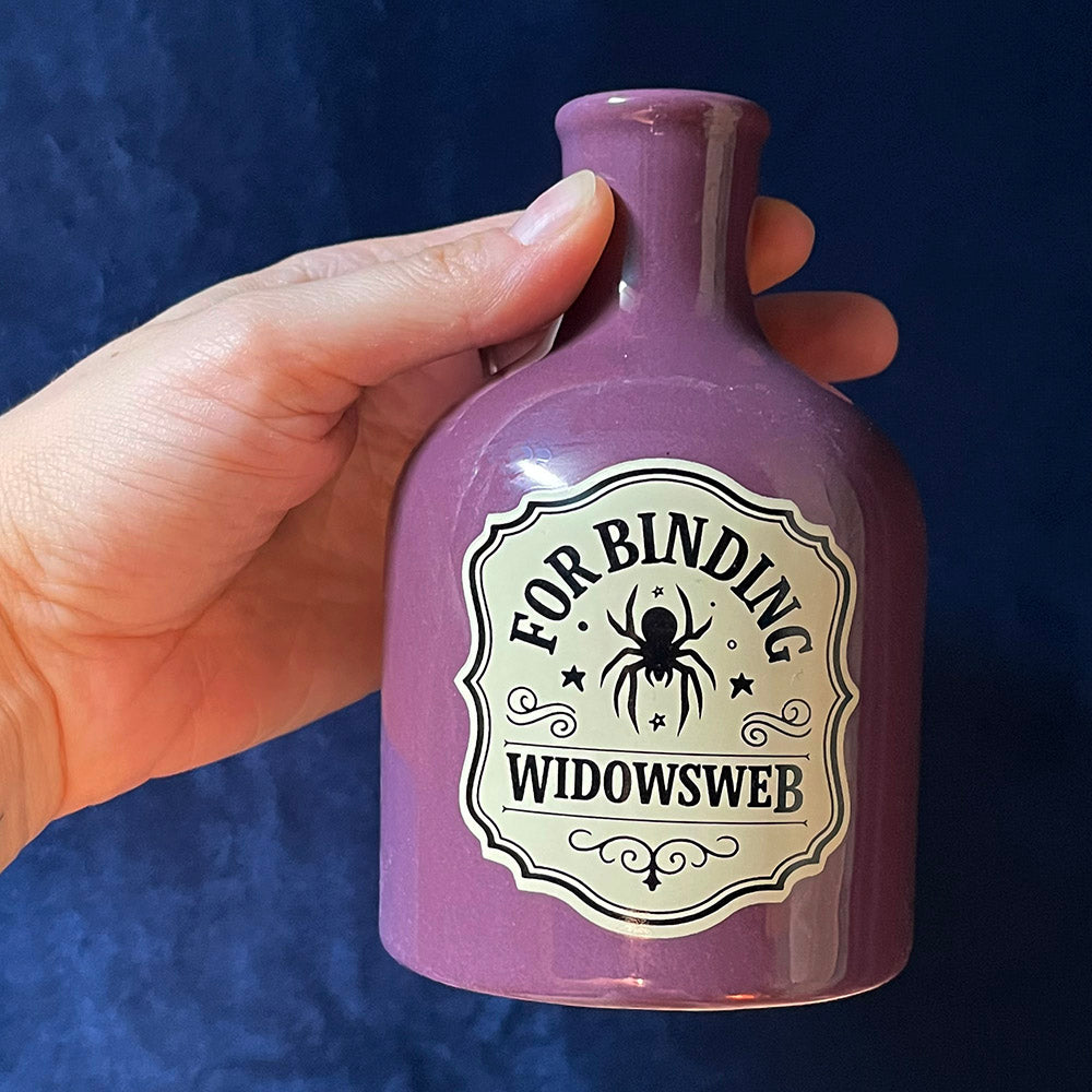 Vaso o porta candela "Magic Potion", bottiglia pozione in ceramica, colori vari