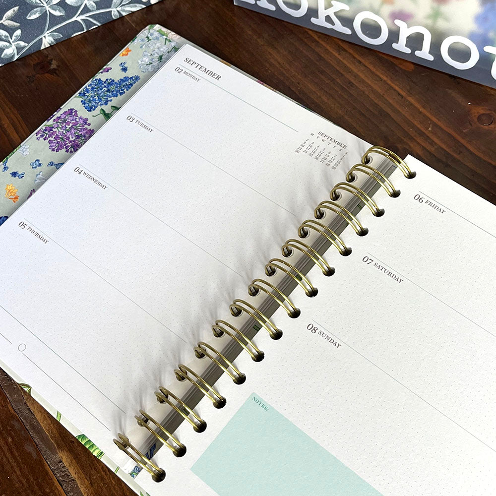 Agenda Seasonal Flowers 2024/2025 Weekly Planner 17 Mesi