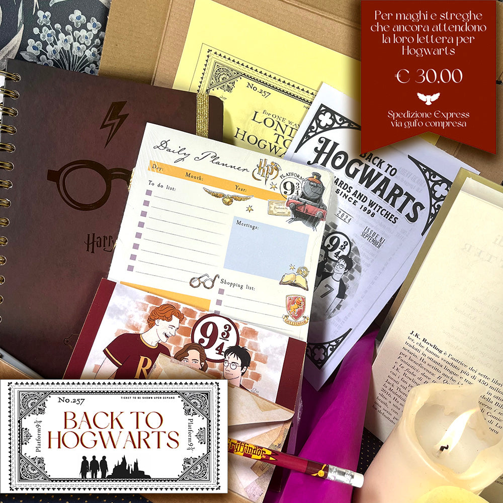 Back to Hogwarts - box a tema Harry Potter, bundle di cartoleria magica