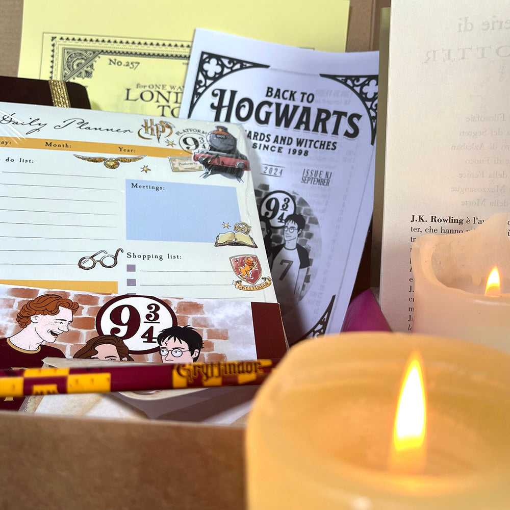 Back to Hogwarts - box a tema Harry Potter, bundle di cartoleria magica