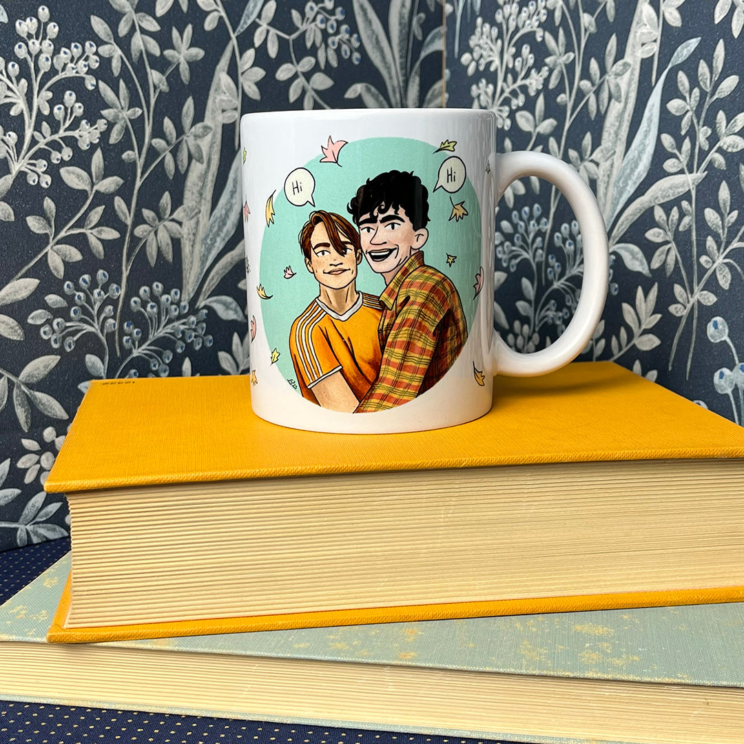 Tazza mug illustrata Nick & Charlie, Heartstopper, lgbtqia, pride