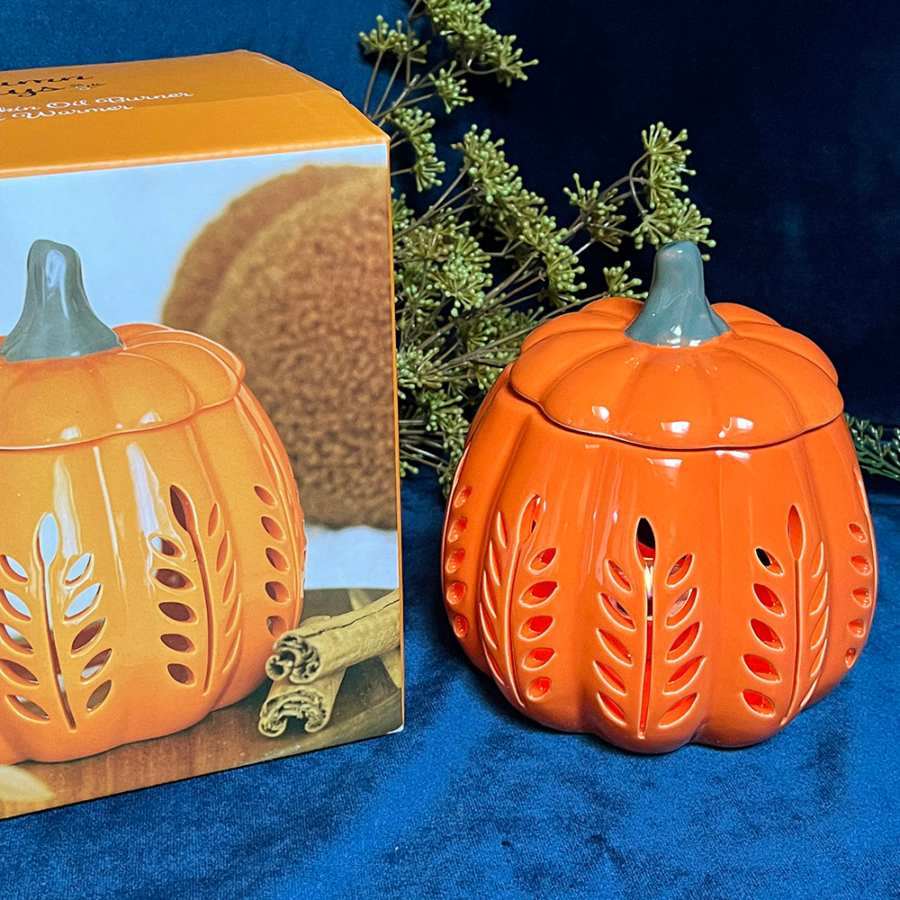 Lanterna brucia essenze "Pumpkin" in ceramica a forma di zucca
