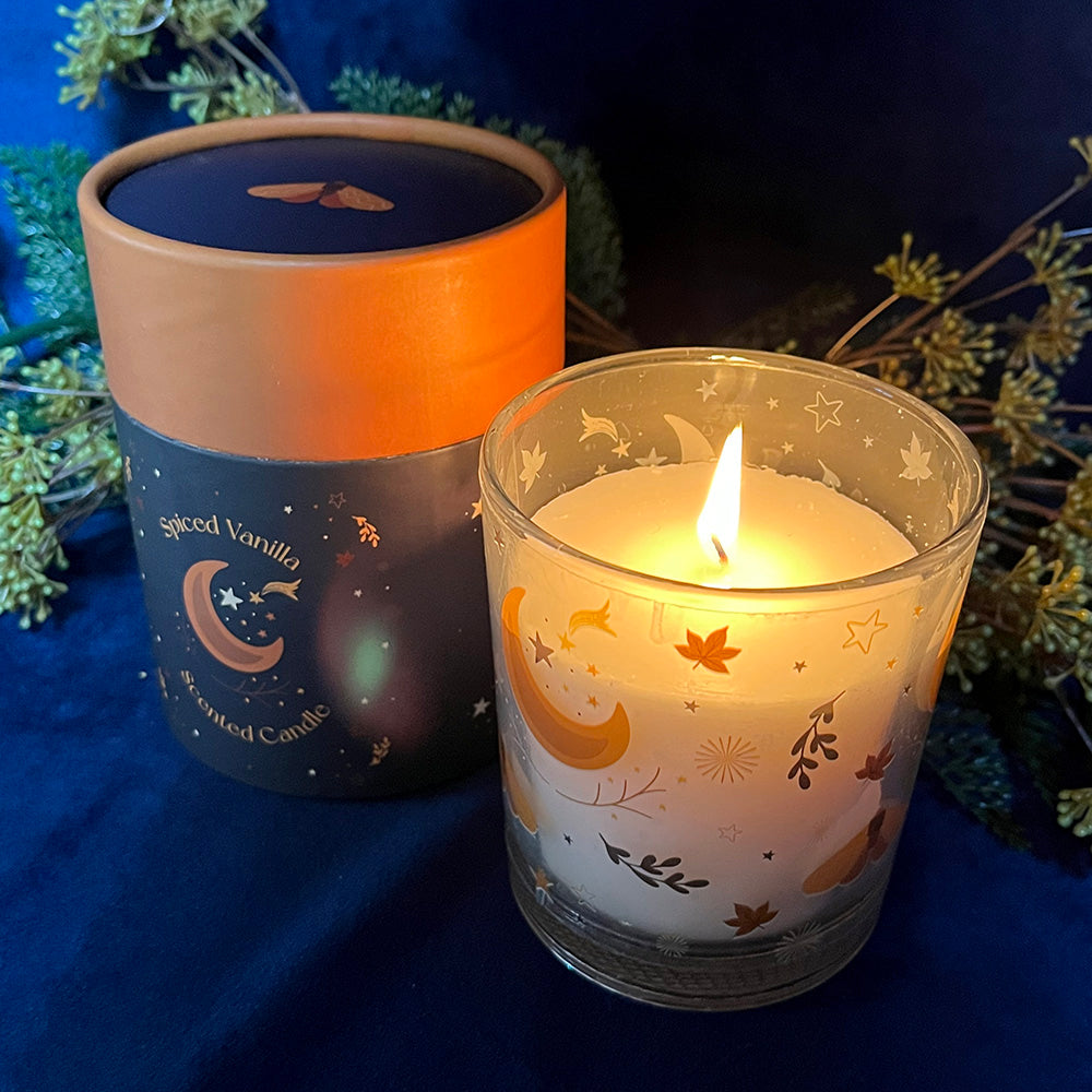 Candela Autumn Magic, vaniglia speziata, autunno witchy