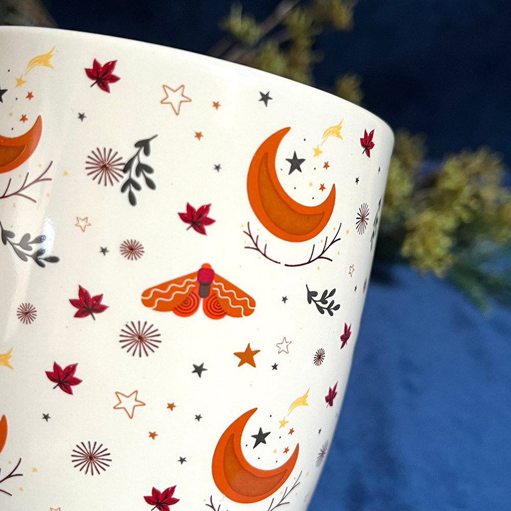 Tazza Autumn Magic, in ceramica, autunno witchy dettaglio stampa
