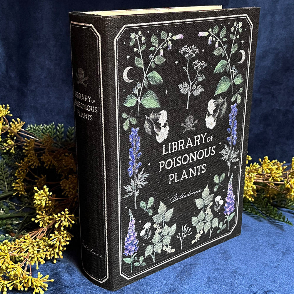 Scatola libro "Poisonous Plants", finto libro, stampa botanica witchy