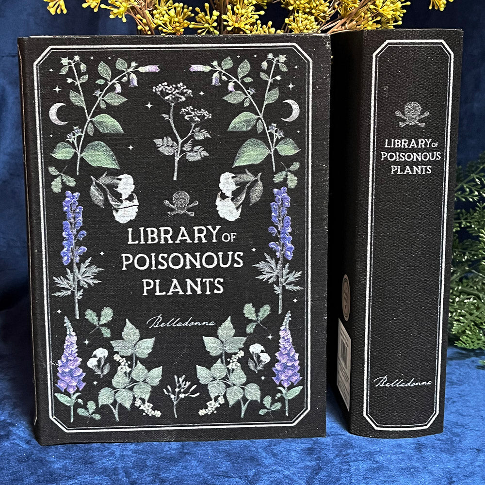 Scatola libro "Poisonous Plants", finto libro, stampa botanica witchy