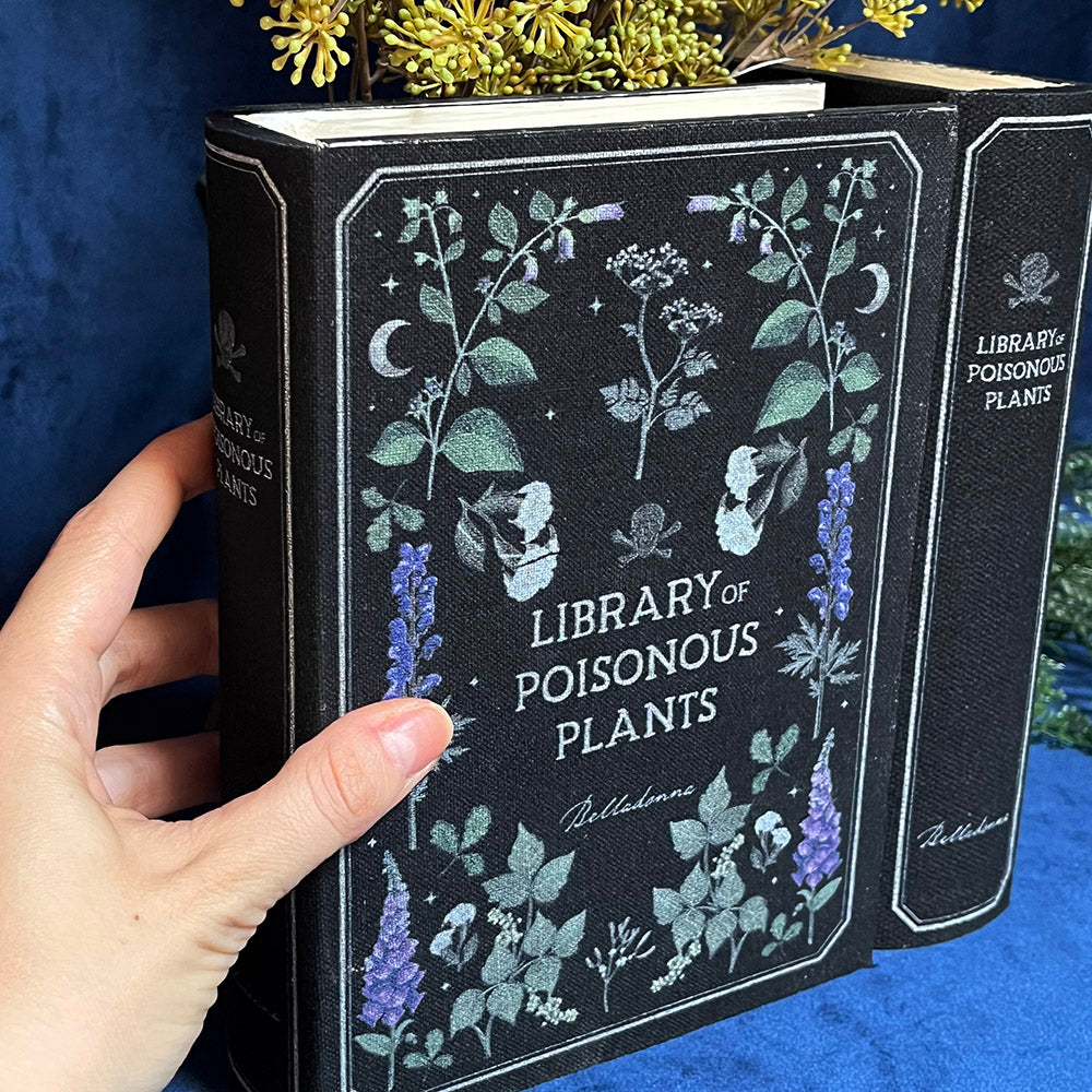 Scatola libro "Poisonous Plants", finto libro, stampa botanica witchy