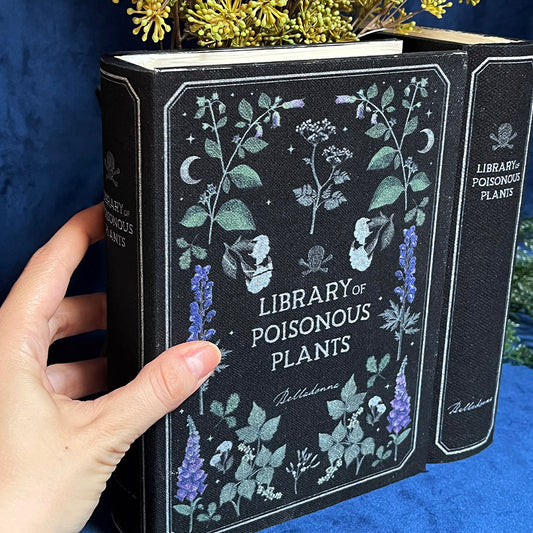 Scatola libro "Poisonous Plants", finto libro, stampa botanica witchy
