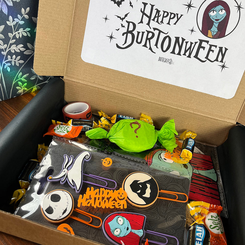 Burtonween Box, bundle cartoleria Tim Burton, Nightmare Before Christmas, Halloween