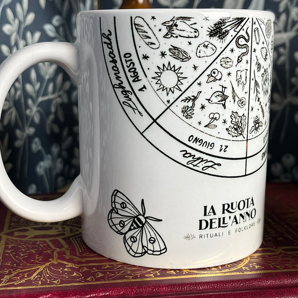 Tazza mug illustrata Ruota dell'Anno, streghe, sabba, witchcraft