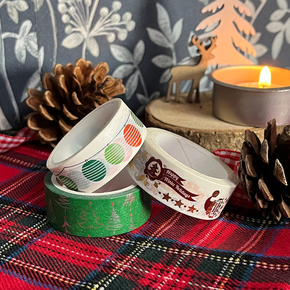 Washi tape di Natale, kit da 3 prezzo speciale