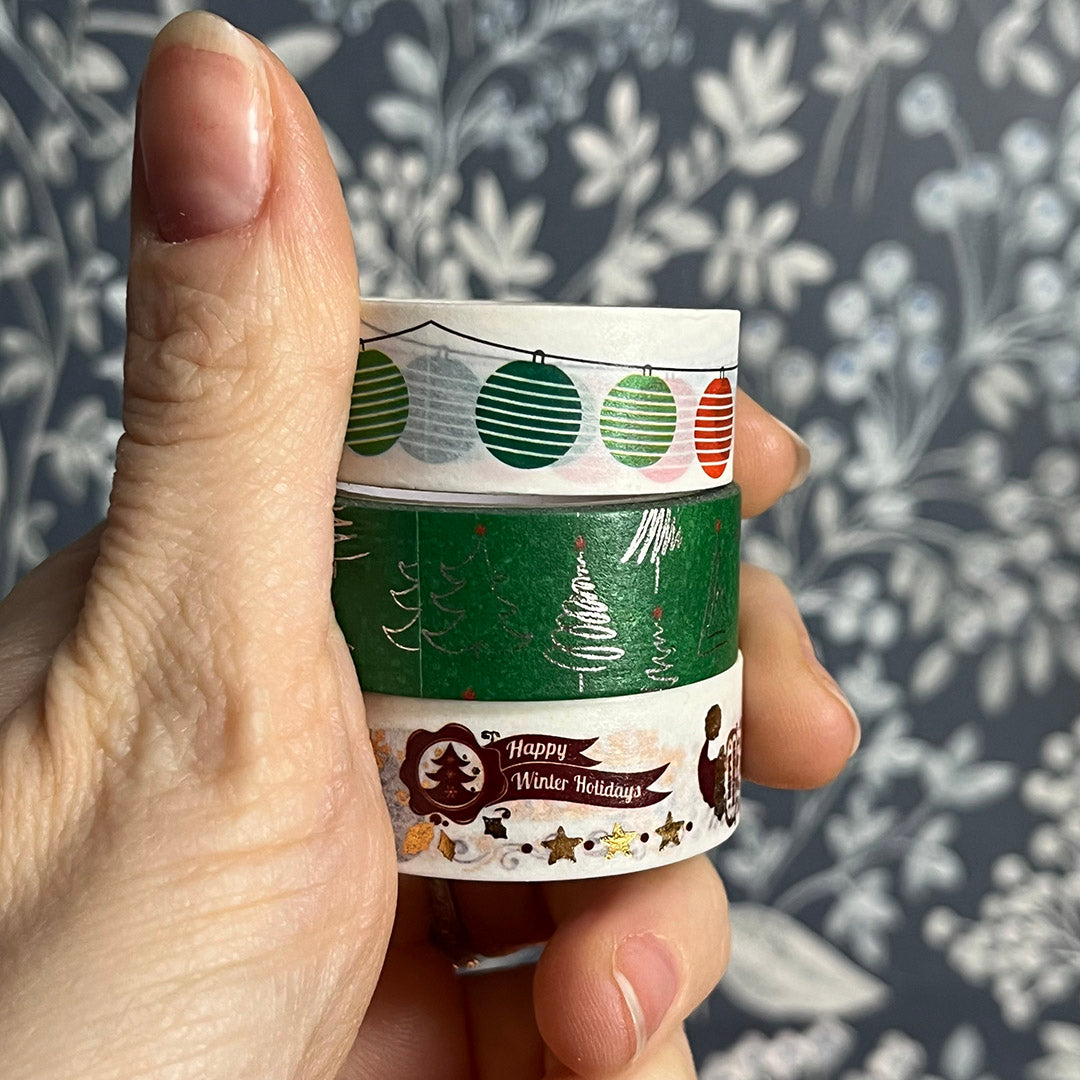 Washi tape di Natale, kit da 3 prezzo speciale