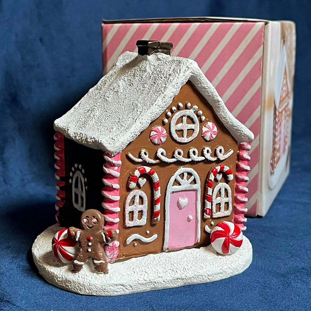Gingerbread House Christmas, incense burner, cones, gingerbread house