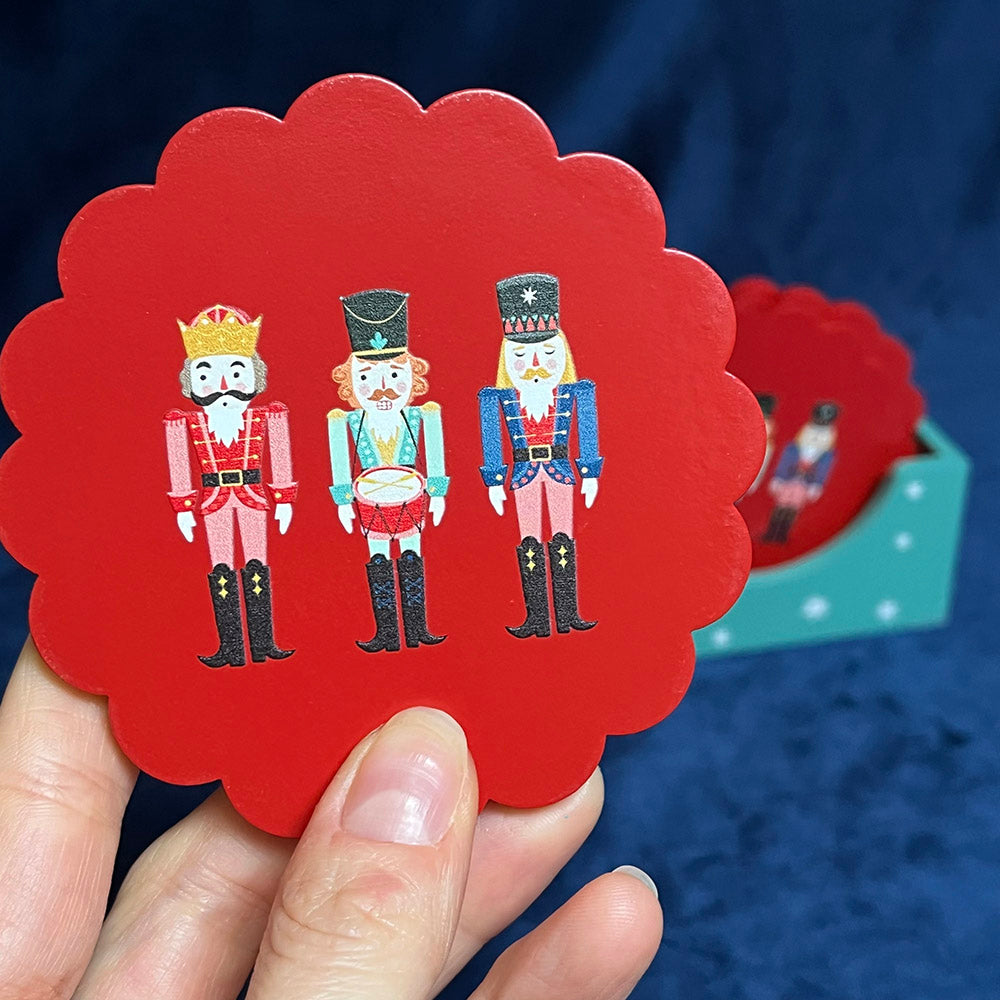 Sottobicchieri "Nutcracker", sottotazza, design schiaccianoci Natale