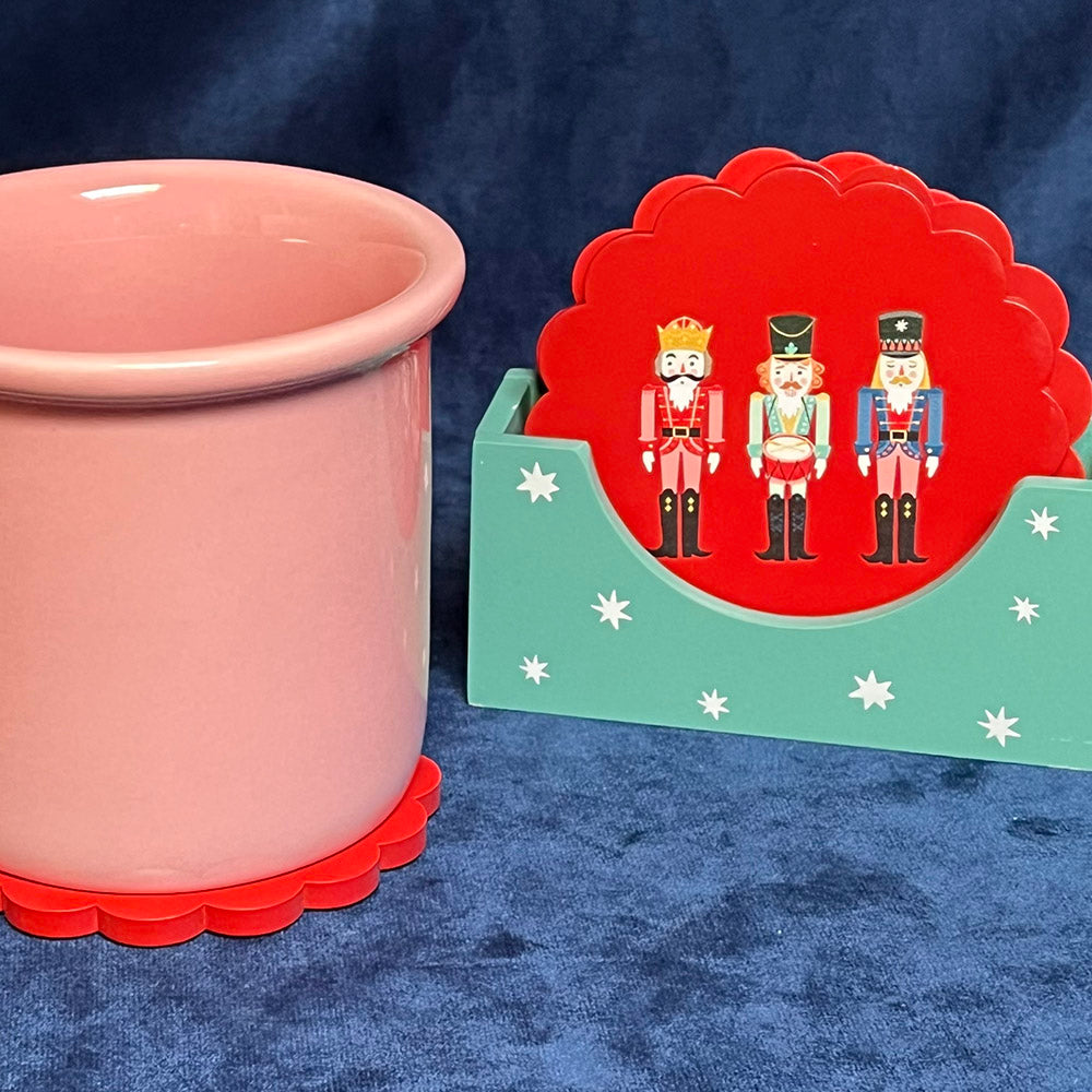 Sottobicchieri "Nutcracker", sottotazza, design schiaccianoci Natale