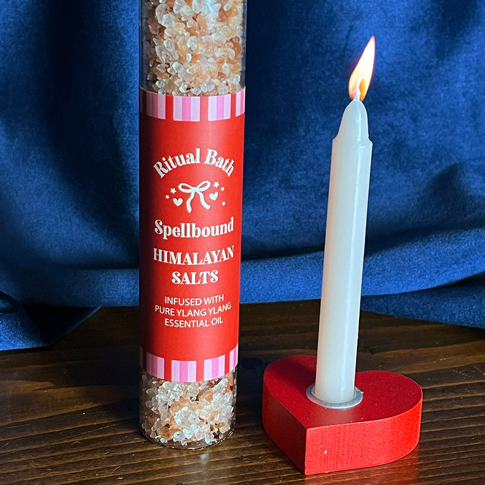 Kit da bagno "Self Love Club" sali profumati, candele e porta candela