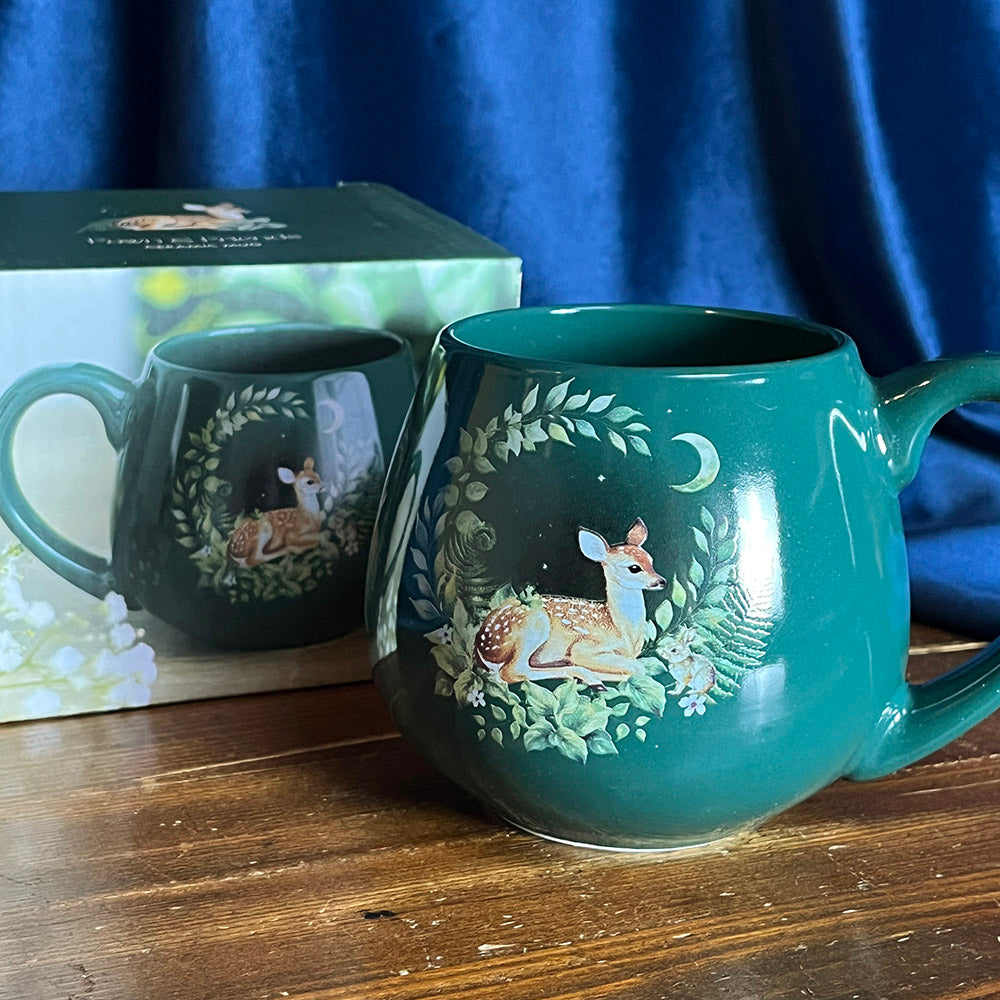 Tazza mug "Cerbiatto" verde bosco