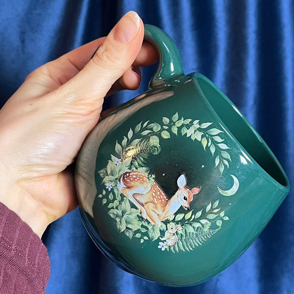 Tazza mug "Cerbiatto" verde bosco