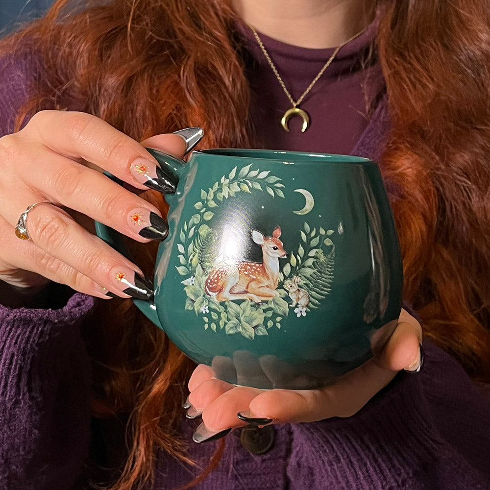 Tazza mug "Cerbiatto" verde bosco