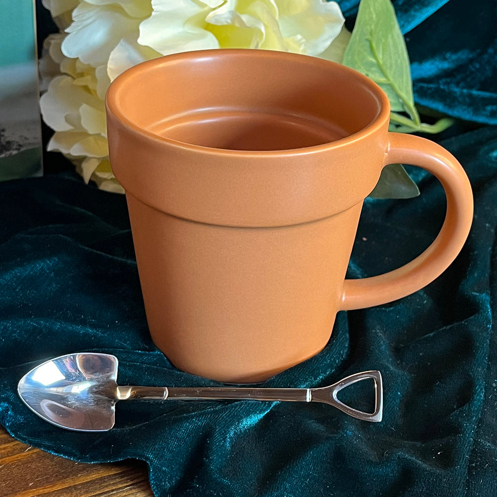 Tazza - vaso per piante con cucchiaino a forma di pala