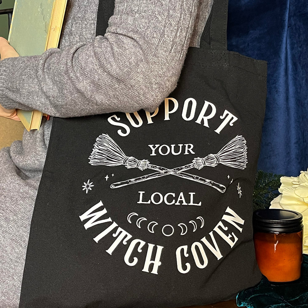 Tote bag "Support your Local Witch Coven" , borsa witchy