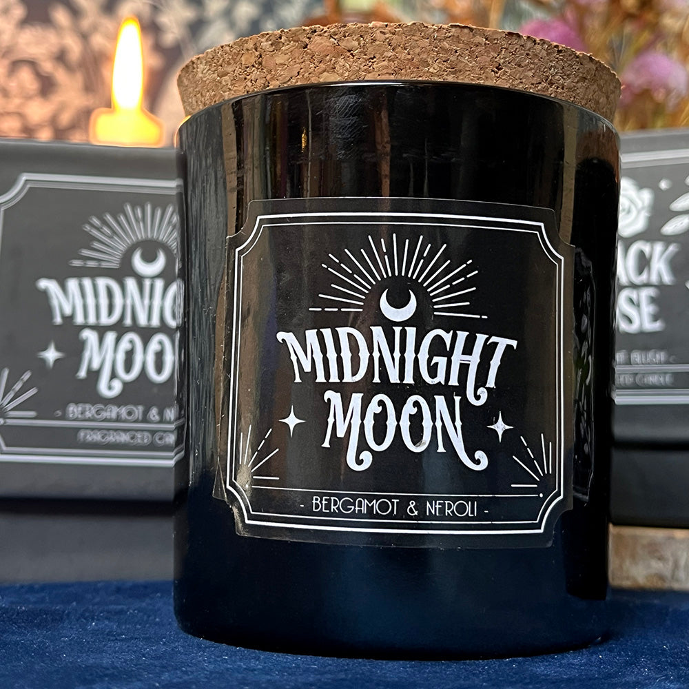 Candele profumate "Witchy" vasetto in vetro e scatola regalo Midnight Moon