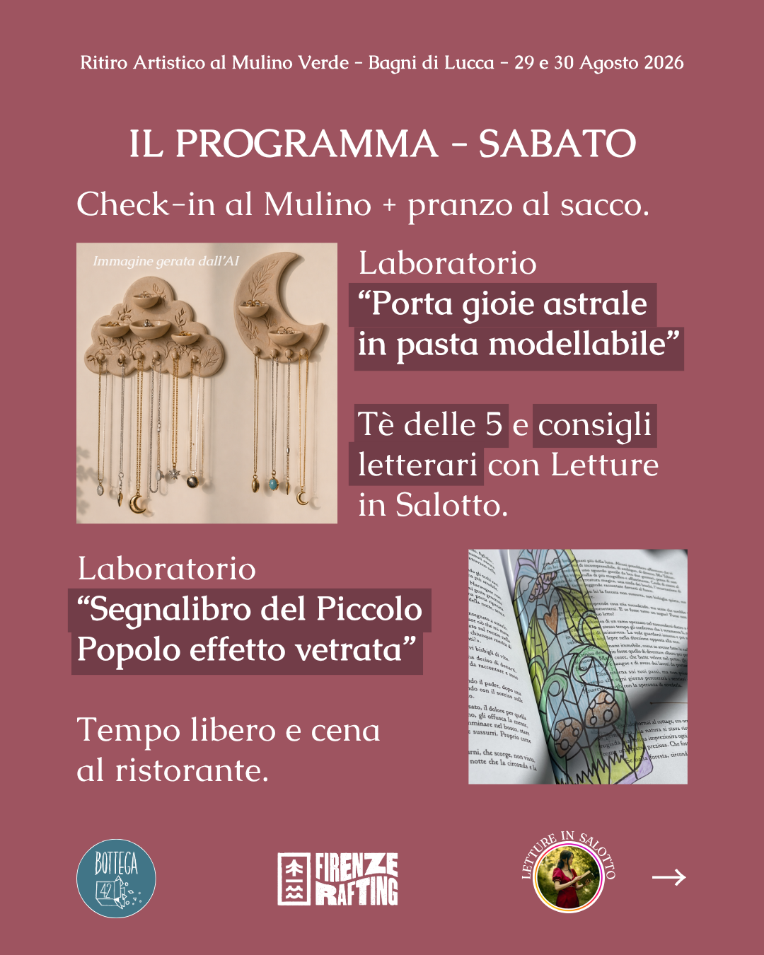 Ritiro Creativo al Mulino Verde, weekend artistico in Toscana, 29-30 agosto 2026