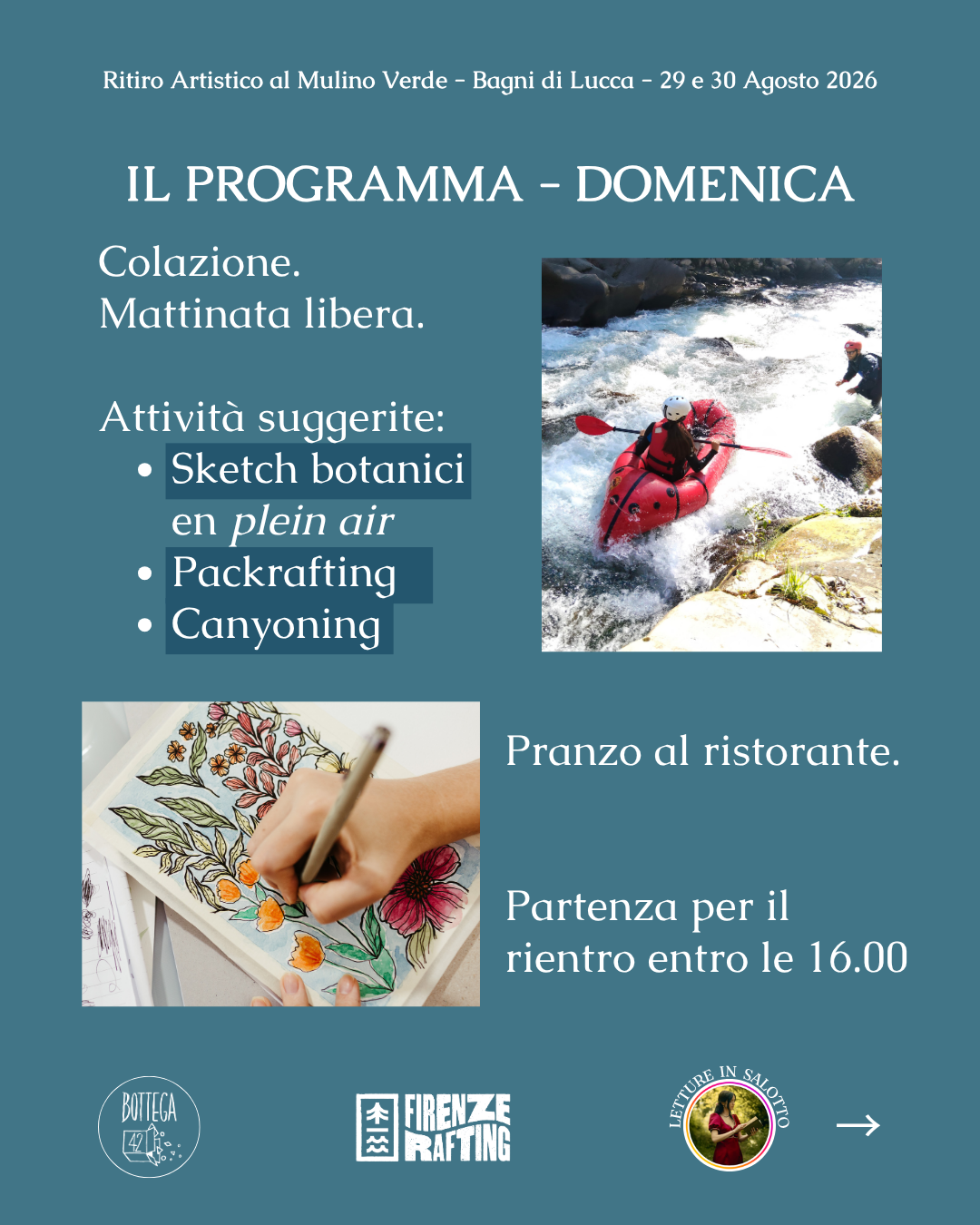 Ritiro Creativo al Mulino Verde, weekend artistico in Toscana, 29-30 agosto 2026
