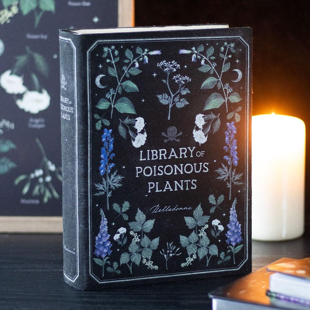 Scatola libro "Poisonous Plants", finto libro, stampa botanica witchy