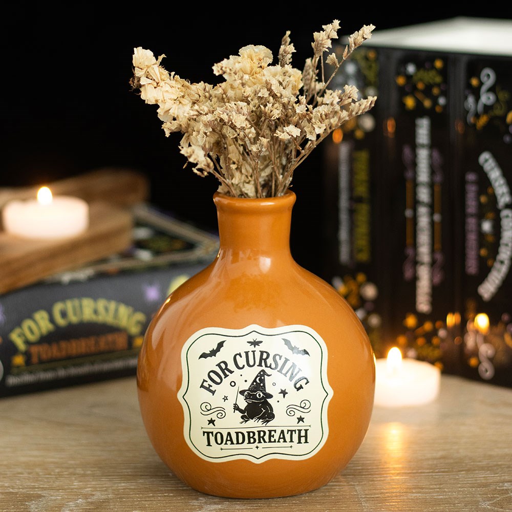 Vaso o porta candela "Magic Potion", bottiglia pozione in ceramica, colori vari