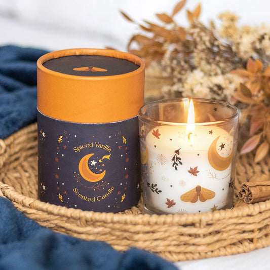 Candela Autumn Magic, vaniglia speziata, autunno witchy