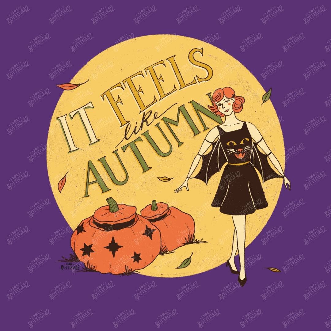 T-Shirt "It feels like Autumn" Cotone Organico