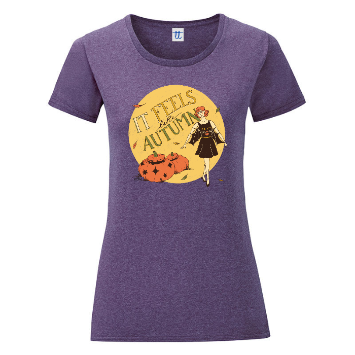 T-Shirt "It feels like Autumn" Cotone Organico