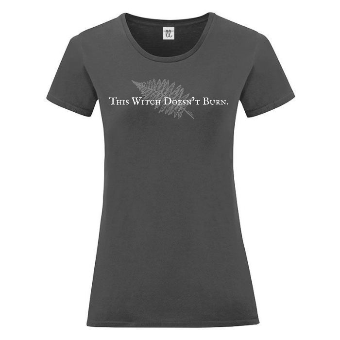 T-Shirt Donna "This Witch Doesn't Burn" in Cotone Organico