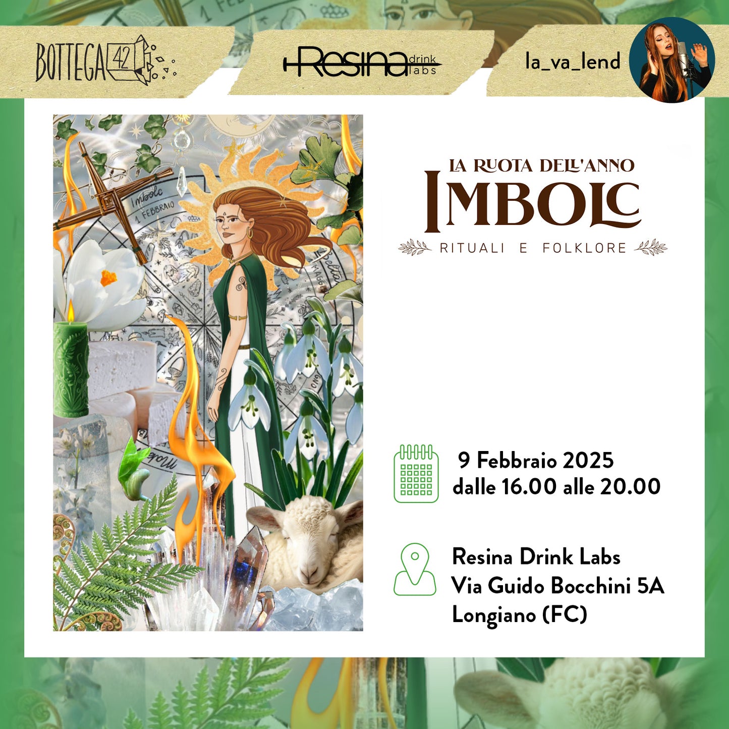 IMBOLC, evento Ruota dell'Anno, 9 Febbraio 2025