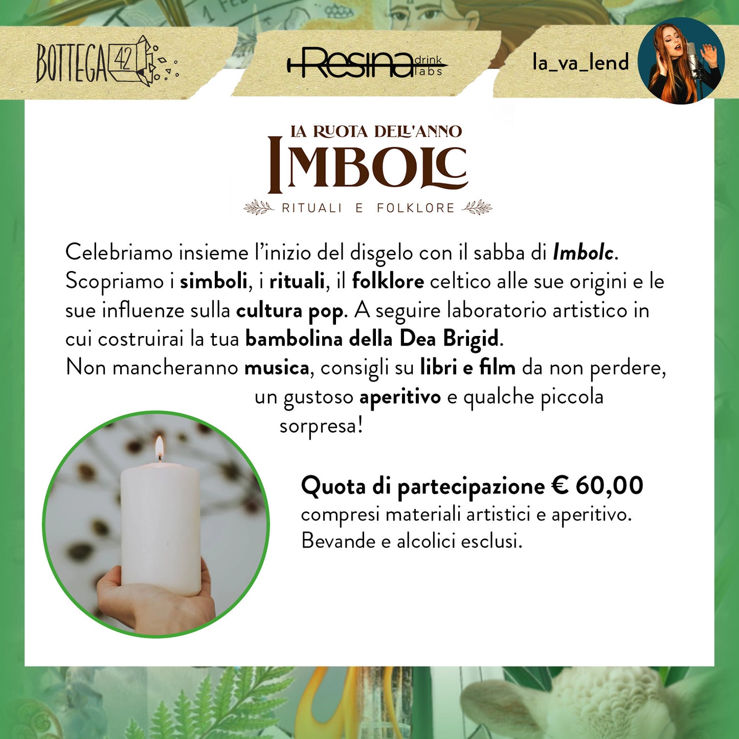 IMBOLC, evento Ruota dell'Anno, 9 Febbraio 2025