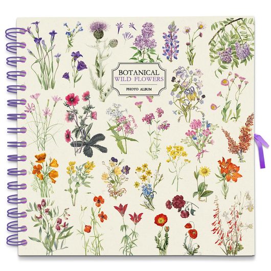 Album foto, scrapbook "Wild Flowers", fiori del cottage