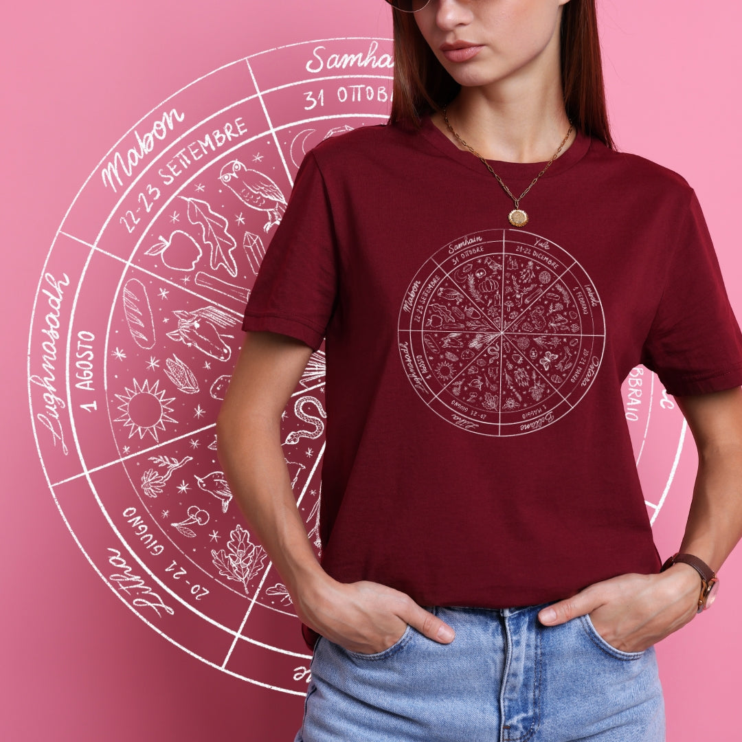 T-Shirt donna Ruota dell'Anno Witchy