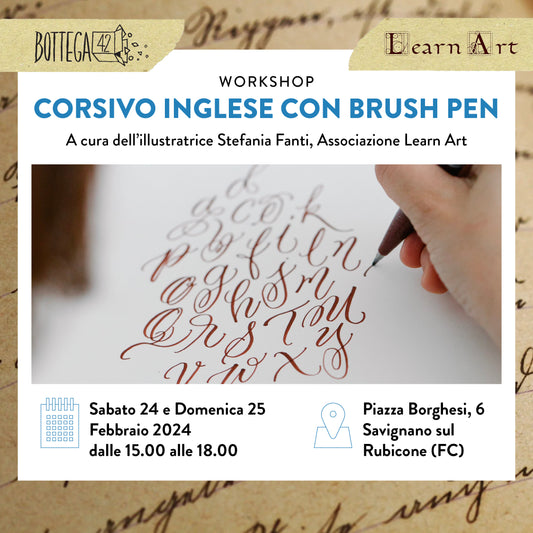 Workshop Corsivo Inglese con Brush Pen, 24 e 25 febbraio 2024