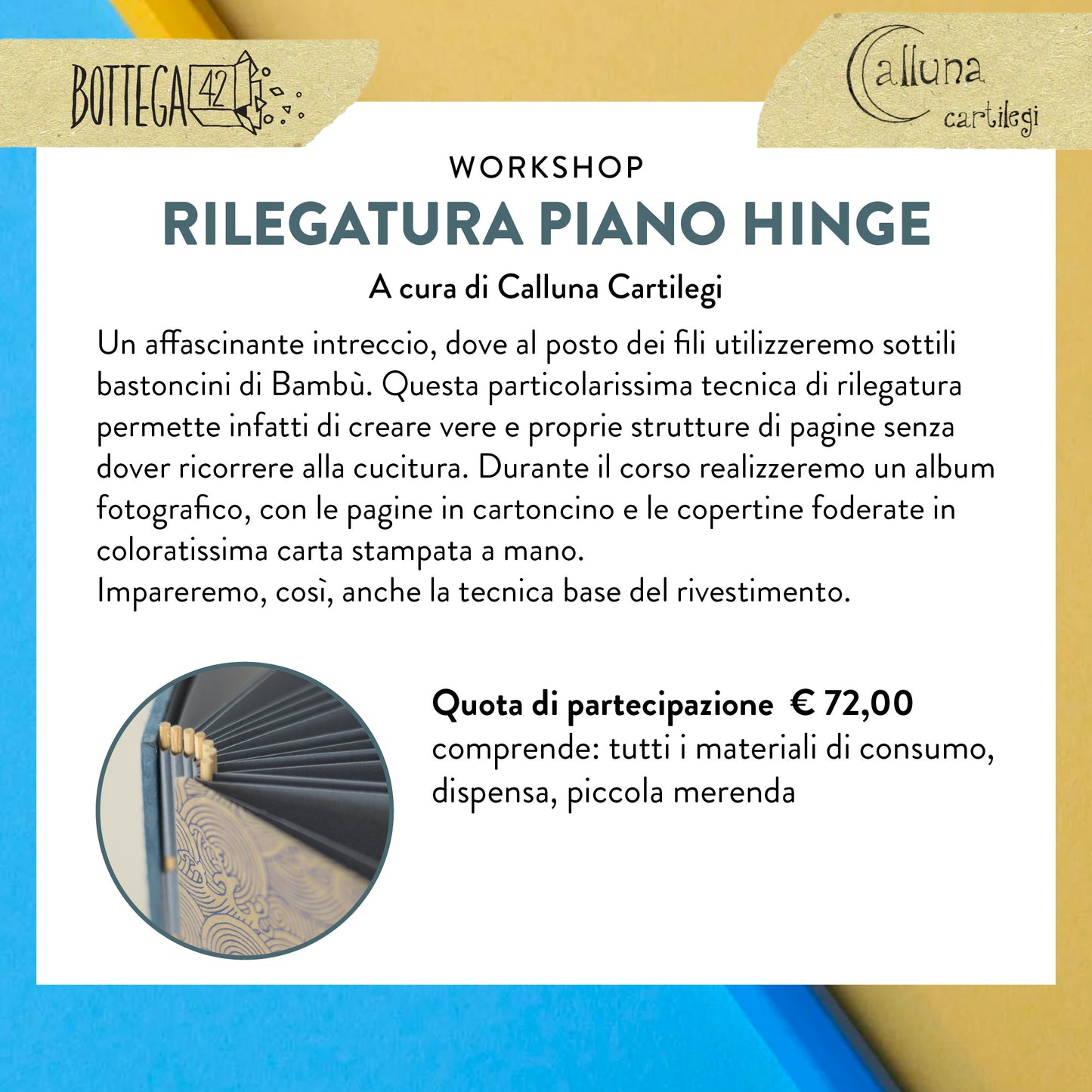 WS Rilegatura Piano Hinge, sabato 4 novembre 2023