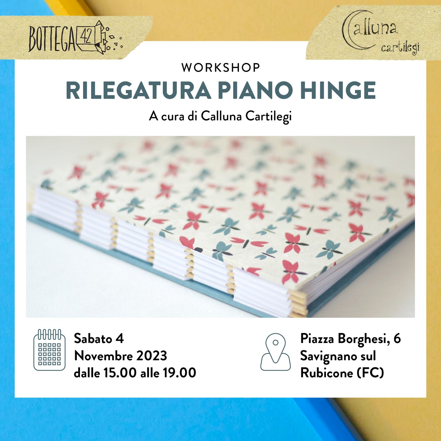 WS Rilegatura Piano Hinge, sabato 4 novembre 2023