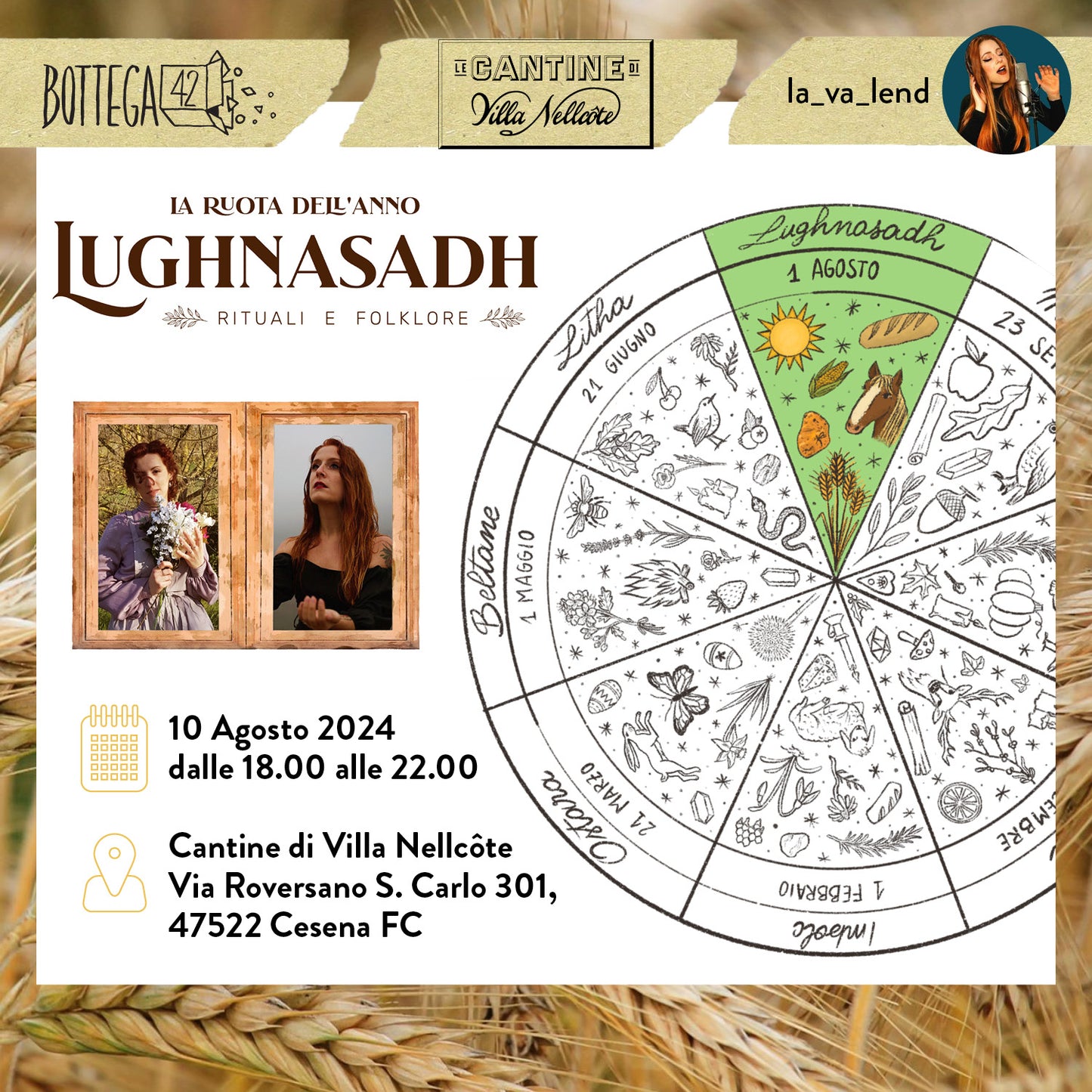 LUGHNASADH, La Ruota dell'Anno, evento, 10 agosto 2024