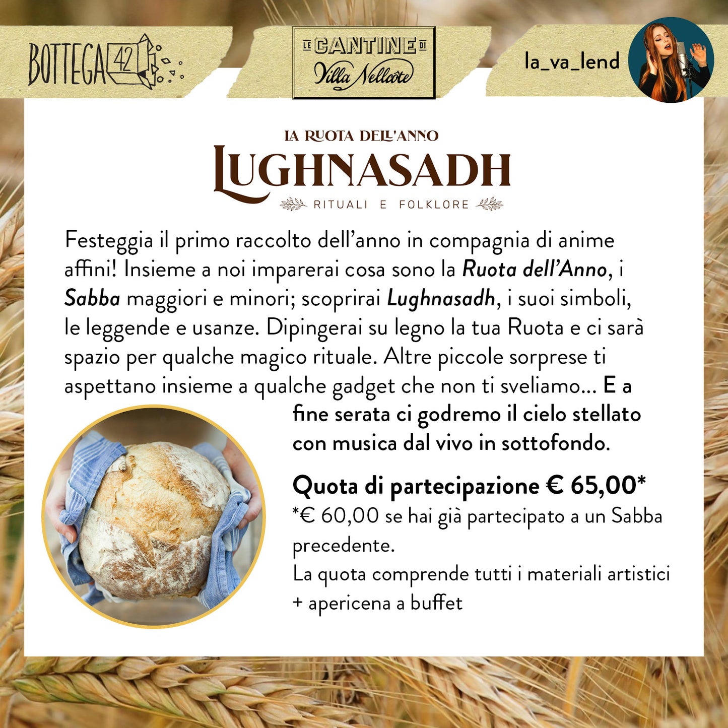 LUGHNASADH, La Ruota dell'Anno, evento, 10 agosto 2024